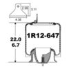 1R12-647 Rolling Lobe Style Airspring (Goodyear)