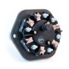 421019 7-Way Die-Cast-Zinc Large Flange Socket,  Split Pin,  20amp Brkrs